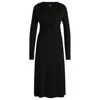 Hugo Boss Twist-front Dress In Stretch Crepe In Black