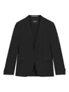 Hugo Boss Two-button Plain Jacket In Black
