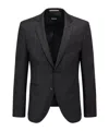 Hugo Boss Two-button Plain Jacket In Black