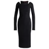 Hugo Boss Two-in-one Dress With Layered Effect In Black