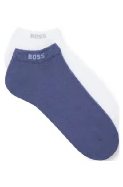 Hugo Boss Two-pack Of Ankle Socks In Blue