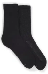 Hugo Boss Two-pack Of Regular-length Socks In Black