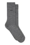 Hugo Boss Two-pack Of Socks In A Wool Blend In Gray