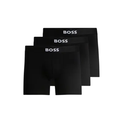 HUGO BOSS TWO-PACK OF STRETCH-COTTON BOXER BRIEFS WITH LOGO WAISTBANDS
