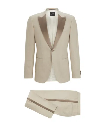 Hugo Boss Two-piece Linen Suit In Nude