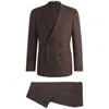 Hugo Boss Two-piece Suit In Patterned Tweed In Brown