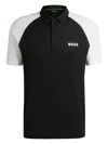 Hugo Boss Boss Technical Fabric Polo Shirt In 黑色