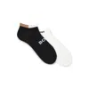 Hugo Boss Two-pack Ankle Socks In Soft Bamboo Blend In Multi