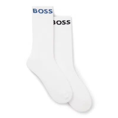 Hugo Boss Two-pack Of Regular-length Socks In Stretch Fabric In Multi