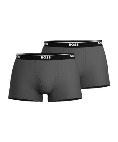 Hugo Boss Two-piece Boxer Briefs In Gray