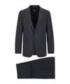 Hugo Boss Micro-texture Single-breasted Suit In Blue