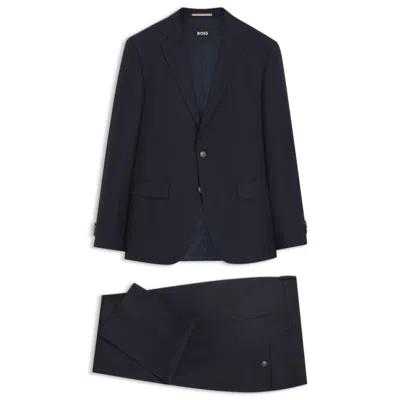 Hugo Boss Two-piece Slim-fit Suit In Stretch Fabric In Blue