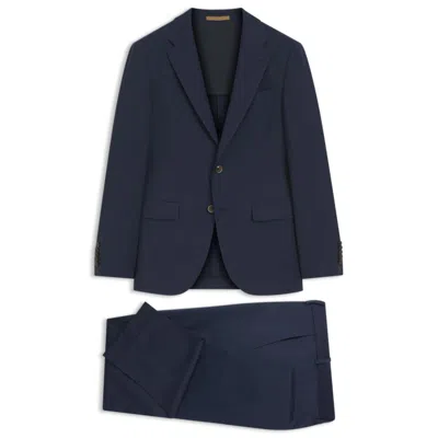 Hugo Boss Two-piece Slim-fit Suit In Wool And Silk In Blue