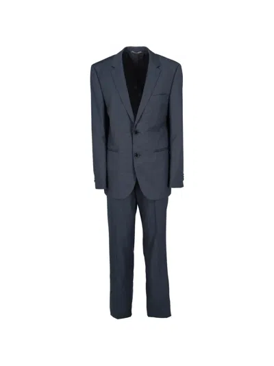 Pre-owned Hugo Boss Two-piece Wool Suit In Blue