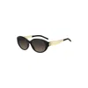 Hugo Boss Two-tone Sunglasses With Double B Monograms In Multi