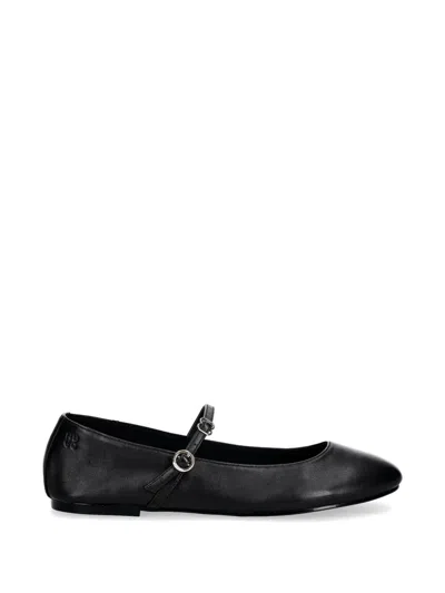 Hugo Boss Tylia Leather Ballet Flats In Black
