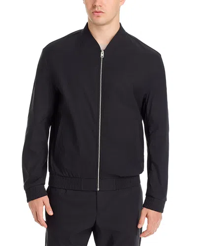 Hugo Boss Ukashi Slim Fit Bomber Collar Jacket In Black