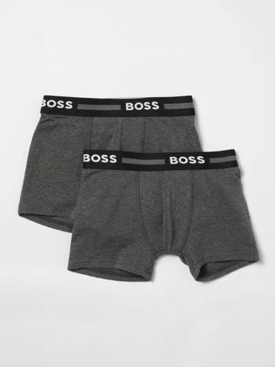 Hugo Boss Underwear Boss Kids Color Grey In Grey