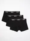 Hugo Boss Pack Of Three Logo-waistband Boxer Briefs In Schwarz
