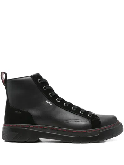 Hugo Boss Urian Boots In Animal Print