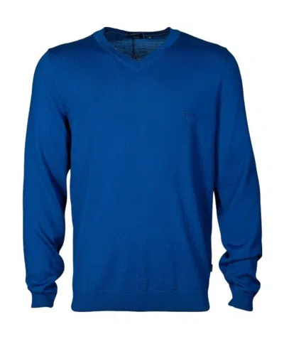 Hugo Boss V-collar T-shirt In Blue