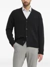 Hugo Boss V-neck Cardigan In Black