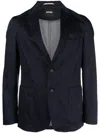 Hugo Boss V-neck Classic Blazer In Blue
