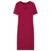 Hugo Boss V-neck Dress In Stretch Fabric In Pink