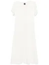 Hugo Boss V-neck Midi Dress In White
