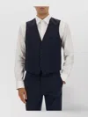 Hugo Boss V-neck Sleeveless T-shirt With Adjustable Back Strap In Blue