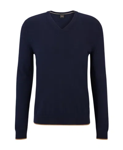 Hugo Boss V-neck Sweater In Black