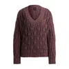 Hugo Boss V-neck Sweater With Structured Knit In Multi