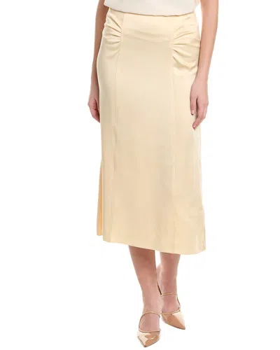 Hugo Boss Vaniki Midi Skirt In Beige