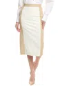 Hugo Boss Boss Vasiana Colorblock Midi Pencil Skirt In Beige