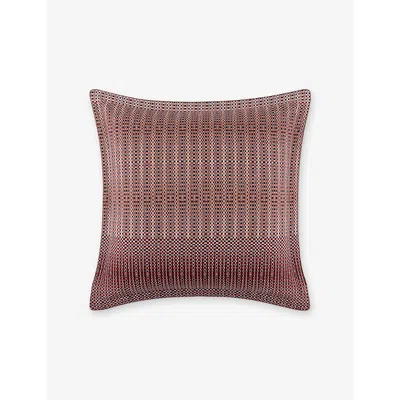Hugo Boss Vassily Square Cotton Pillowcase Multicoloured In Pink
