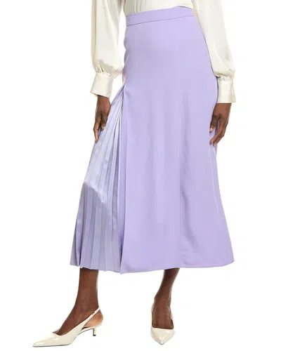 Hugo Boss Maxi Skirt With Pliss Detail In Purple