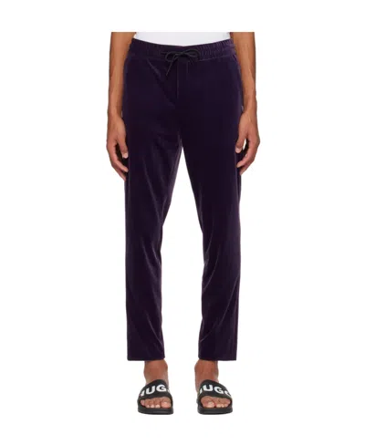 Hugo Boss Purple Slim-fit Trousers In Dark Purple 509