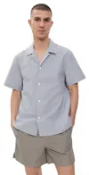 Hugo Boss Velvetfish Beach Shirt Navy In Navy