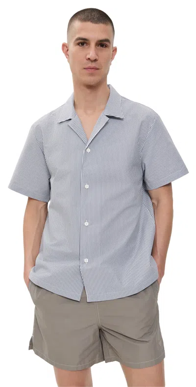 Hugo Boss Velvetfish Beach Shirt Navy