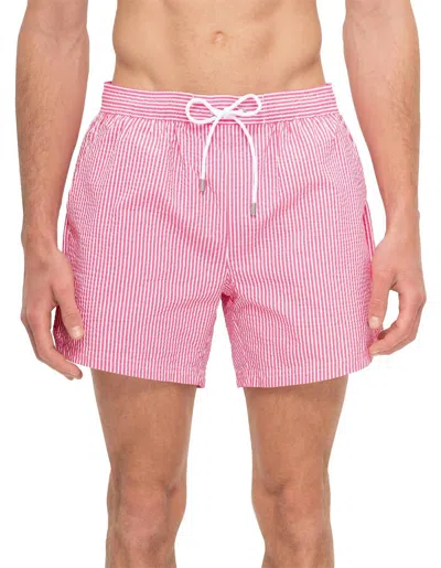Hugo Boss Velvetfish Swim Trunks In Pink