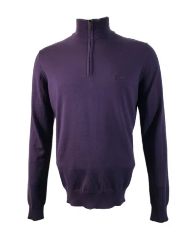 Hugo Boss Vertical Collar Sweater In Black