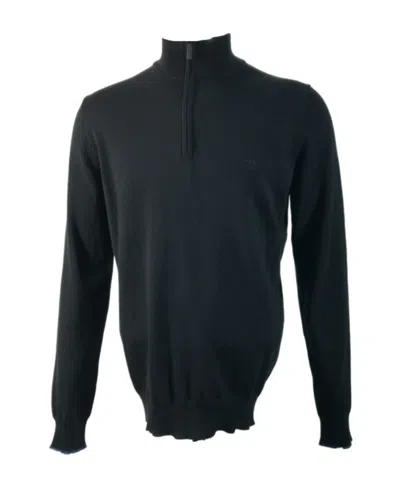 Hugo Boss Vertical Collar Sweater In Black