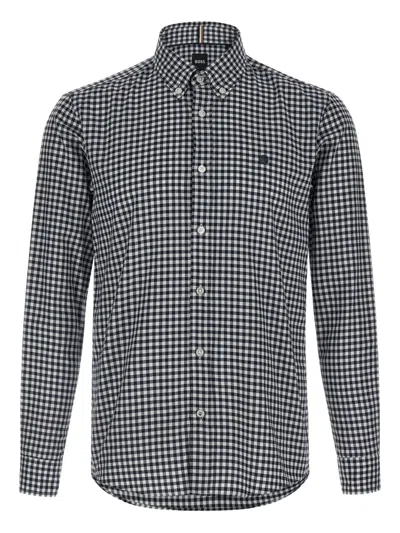 HUGO BOSS VICHY EMBROIDERY SHIRT