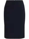 Hugo Boss Vikena Strutctured Herringbone Jersey Skirt In Blue