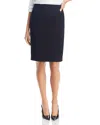 Hugo Boss Vikena Strutctured Herringbone Jersey Skirt In Black