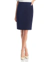 Hugo Boss Vikena Strutctured Herringbone Jersey Skirt In Navy