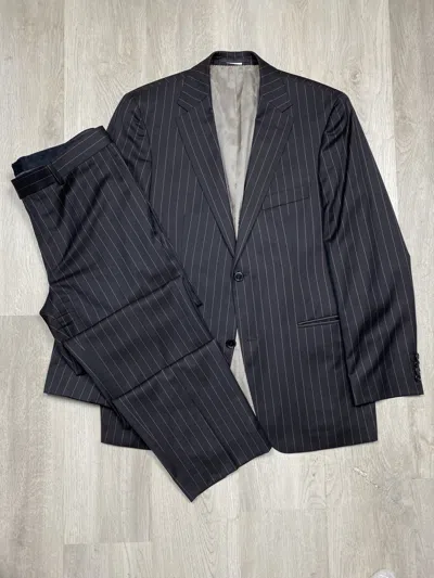 Pre-owned Hugo Boss Vintage Mens Wool Suit 2 Buttons Blazer + Pants (size 40r) In Multi