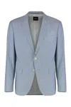 Hugo Boss Virgin Wool Blend Two-pieces Suit In Blue