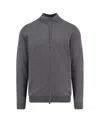 Hugo Boss Virgin Wool Cardigan In Gray