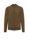 Hugo Boss Virgin Wool Cardigan In Brown